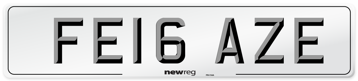 FE16 AZE Number Plate from New Reg